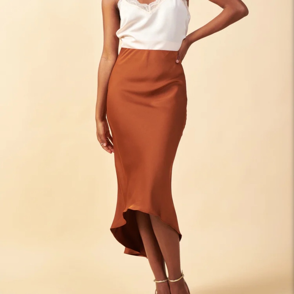 COPPER HI-LOW SKIRT
